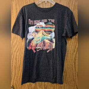Graphic T-Shirt with I'm Here For The Cowboys Design